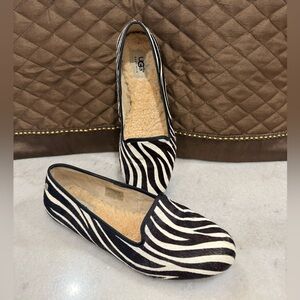 UGG Women's Black and White Zebra Slippers/Flats Size 9